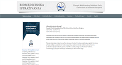 Desktop Screenshot of biomedicinskaistrazivanja.com